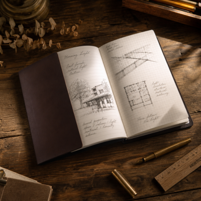 Artisan Nomad: Ručně šitý kožený notes pro tvůrčí duše fotka 1032