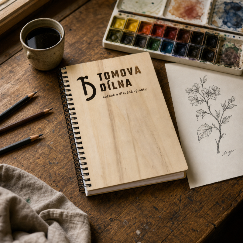 Umělecký dřevěný sketchbook LIGNUM ART A5
