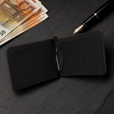 Luxusní kožená dolarovka Gentleman's Edge s ocelovou sponou - exkluzivní dárek pro muže fotka 1024