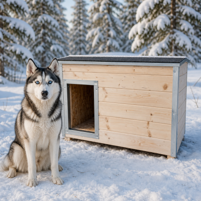 Arktická Pevnost HuskyShield Xtreme - Celoroční zateplená bouda pro náročné psí drsňáky fotka 1072