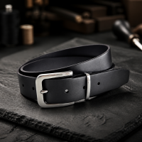 Luxusní pánský kožený opasek Prestige 40 mm s nerezovou sponou